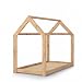 Produktbild Vicco Kinderbett Jugenbett Kinderhaus Bett Kinder Holz Haus Schlafen Spielbett Hausbett - lackiertes Massivholz - kindgerechte Verarbeitung (Natur, 80 x 160 cm)