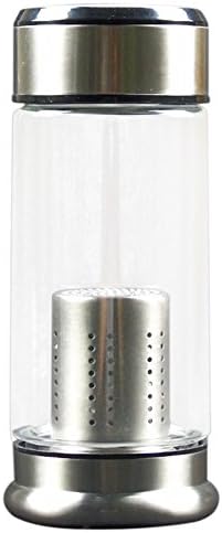 New Arrival Fashion 250mL glass water bottle cup kettle with tea infuser stainless steel filter and activated carbon FD-617-1