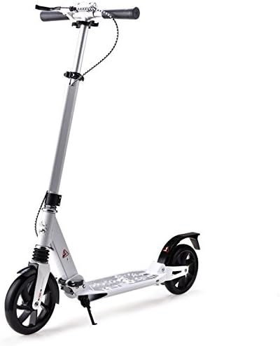 ZHXUANXUAN Adult Scooter To Go To Work Tool Two Rounds Of Folding City Campus Scooter,White-OneSize