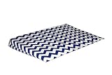 Baby's Comfort 100% cotton COT BED FITTED SHEET ( 35 designed patterns ) (for cotbed 140x70cm, 19 - Navy blue chevron)