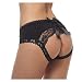 Produktbild Damen Tanga FORH Frauen Reizvolle Bowknot Spitze Schlüpfer Hollow Wäsche Höschen Reizwäsche Unterwäsche G-String Erotik Unterwäsche Verführungs Unterhosen Slip (S, Schwarz)