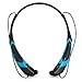 Produktbild Wireless Stereo Bluetooth Headset für Handy mit magnetischer Ohrhörerhalterung Schwarz-Blau