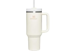 Stanley Quencher H2.0 FlowState Tumbler 1.2L - Zimny Przez 11 Godzin - Mrożony Przez 48 Godzin - Kubek Ze Słomką, Uchwytem I Pokrywką - Można Myć W Zmywarce - Cream Tonal