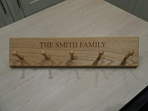 Personalised Oak Coat Rack