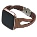 Produktbild AmaSells für Fitbit Versa/Versa Lite Uhr Intelligent Uhr Smart Watch Mode Ersatz Sport Retro Leder Uhrenarmband Armband (Rotgold)