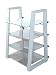 Produktbild Mountright Design Glas HiFi Ständer/Regal – 4 Regal (weiß Rahmen – Glas klar)