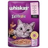Whiskas Pouch Tastymix Sos İ&ccedil;inde Somonlu Ve Havu&ccedil;lu Yetişkin Kedi Konservesi 85 Gr Tekli Paket