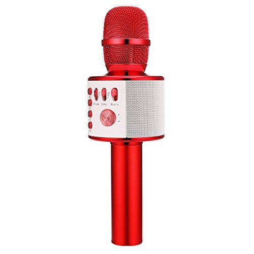 Bonaok Microphone karaoké Rouge.