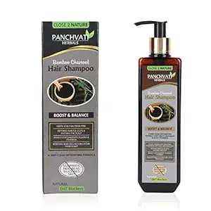 Panchvati Bamboo Charcoal Hair Shampoo, 300 Ml - No Sulphate, No Parabens, No Silicon & Salt