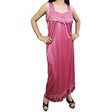 Indiatrendzs Women Satin Peach Nightwear Nighty With Free Size Overcoat Pack Of 2