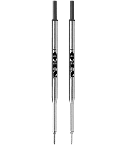 Schneider Ricambi Per Penna A Sfera - 20 Refill Medio, Formato D, Punta In Acciaio, Colore Nero, Confezione Da 20 Pezzi, P007201x20