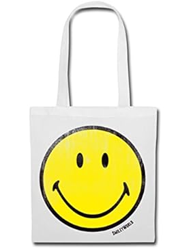 Spreadshirt Smiley World Klassischer Smiley Used Look Stoffbeutel