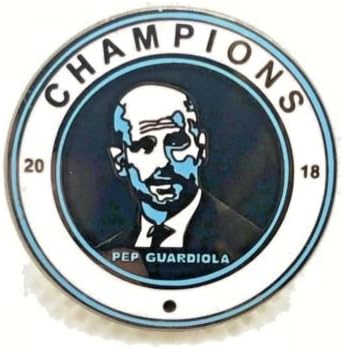 Manchester City Champions Badge Pep Guardiola Pin