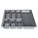 Produktbild ORGA-BOX® IV UNIVERSAL zuschneidbarer Besteckeinsatz Besteckkasten silbergrau für 60er Schublade (473,5 x 526 mm)