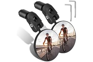 LYYDAN Retrovisor Bicicleta, 2 Piezas Retrovisor Patinete Electrico Universal Con 360° Giratorio, Gran Angular Espejo Retrovisor De Manillar Para Bicicletas De Montaña Ebike