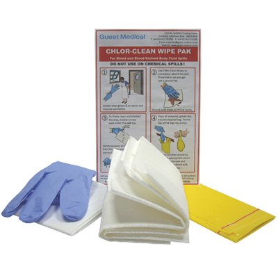 Care Corner Chlor-Clean Body Wipe Spill Kit - Single Pack