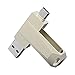 Produktbild Lee Lam USB-C-Flash-Laufwerk USB-C-Memory-Stick 3In1 Und USB-Micro-Dual-Stecker Für USB-Typ-C-Schnittstelle iPhone Android Und Computer,Fashionsilvertypec,32GB