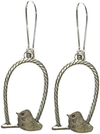 Bird on Perch Earrings Costume