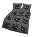 Produktbild Unbekannt IDO Renforcé Bettwäsche 2tlg. Katze Anthrazit 101905-400 Bettwäsche Bettbezug 80x80 cm / 135x200 cm