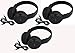 Three Pack of Two Channel Folding Adjustable Universal Rear Entertainment System Infrared Headphones With Three Additional 48 3.5mm Auxiliary Cords Wireless IR DVD Player Head Phones for in Car TV Video Audio and Listening With Superior Sound Quality RS.8309.00