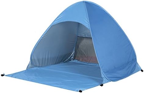 Maudpower Popup Tent Beach Shelter Portable Camping Tent Quick Set Up Fishing Tent Protective Anti UV Beach Tent Sun Shelter, Blue