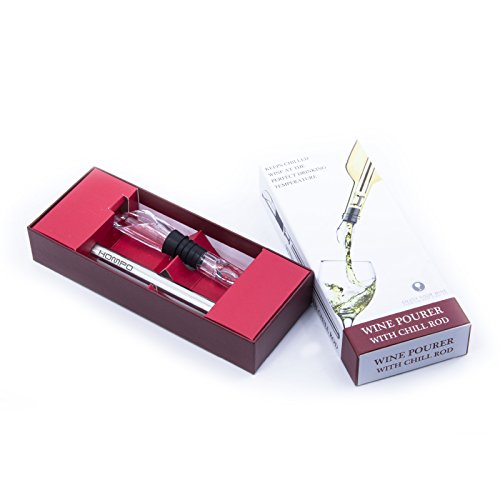 HOMPO Edelstahl Weinkühler Stick Stange Weinflaschenkühler Flaschenkühler mit Dekantier-Ausgießer und Edelstahl-Kühlstab - 5