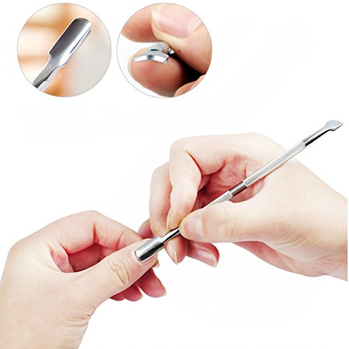 MINSCANA® Nagelhautschieber Nagelhautmesser Nagellackentferner Hohlmeißel Hautmesser Doppelseitig für Maniküre & Pediküre - 5