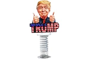 MONTY SOUL Gongolo à ressort Donald Trump – Décoration amusante pour tableau de bord, gadgets voiture et bureau – Accessoire mignon pour machine et cadeau original homme et femme (version 2)