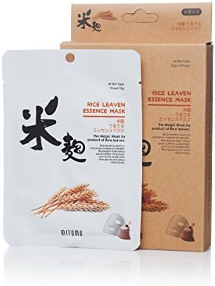 MITOMO Rice Leave Essence Masks (pack of 6 sheet masks) The Magic Mask by Product of Rice leaven.