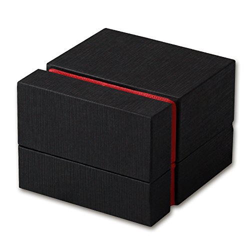 IMPPAC Ring Schachtel Schmuck Etui schwarz Geschenk-Verpackung Ringschachtel 50x54x38mm VE110 - 2