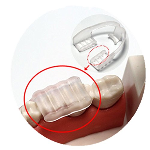 Preisvergleich Produktbild HKFV Stoppen Sie Schnarchen Silikon Verschleißspangen Hot Tooth Schleifen + Aufbewahrungsbox Dental Mundschutz Bruxism Splint Night Sleeping Braces Sleep Aid Mouth Guard