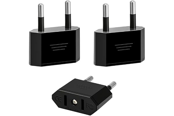OneNine 3 stycken USA-adapter, resekontakt USA till Tyskland, universaladapter för enheter med USA-strömförsörjning, Europa/US/Kina/Japan/Kanada/Mexiko
