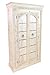Produktbild Orientalischer Grosser Schrank Kleiderschrank Yussuf 205cm hoch | Marokkanischer Vintage Dielenschrank schmal | Orientalische Schränke aus Holz massiv für den Flur, Schlafzimmer, Wohnzimmer oder Bad