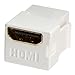Price comparison product image Deep Surplus Hdmi Keystone Coupler, Snap-In For Wallplate, White (2 Pack)