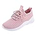 Produktbild Damen Sportschuhe Slip Ons Bequem Schnürer Freizeitschuhe Gym Fitness Atmungsaktiv Schnürschuhe Mesh Turnschuhe Low Top Wanderschuhe Ultra-Light Laufschuhe Leicht Schuhe (EU:40, Rosa)