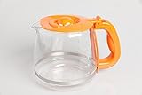 für Kaffeemaschine 14683-56 Russel Hobbs Kaffeekanne, Glaskanne, Ersatzkanne 168370/GRH, Orange für Kaffeemaschine 14683-56 - 24001013006