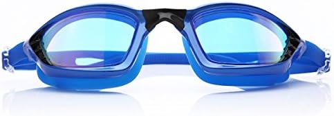 LQABW Male Female Swimming Goggles Glasses Waterproof Anti-Fog High-Definition Electrophoresis Coated Silicone Tape,Blue2