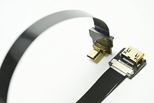 Neue BLACK FPV HDMI Kabel Micro HDMI Stecker Schnittstelle zu MINI HDMI weibliche Schnittstelle für GH4 BMPCC A5000 A6000 A7S A7R 20CM - 7