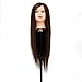 Neverland Beauty 26" 70% Real Hair Hairdressing Training Mannequin Hairdresser Training Heads With Free Clamp For College and Professional Use Brown