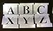 Produktbild Ambrosia UK Schablonenset, 50°mm, professionell, ineinander greifend Schrift: Times New Roman, Großschrift. Hergestellt aus 125 Mikrometer Mylar-Polyester.