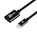 Price comparison product image Cellularize Extension Cable (Black Braided, 6.6FT/2M) Extender Dock Cable Compatible with iPhone 6, 6S, 7, 8, X, iPad; Pass Video, Data, Audio