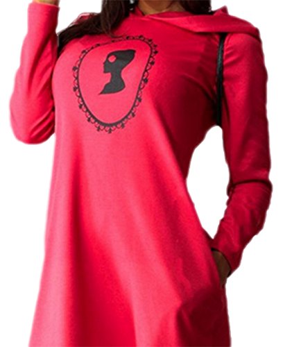 Preisvergleich Produktbild erdbeerloft - Kostüm Kleid Kapuze Longshirt, XL, Rot