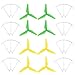 Price comparison product image 3-blade Drone Rotor, elecfan 3-blade 3-leaf Propellers & Props Guards for Syma X5C-1 X5A X5C X5S X5SC X5W X5SW JJRC H5C Skytech M68R Quadcopter(Yellow and Green)