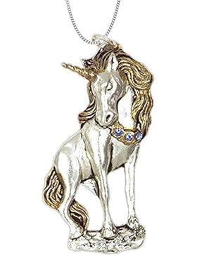 Einhorn Anhänger Amulett Talisman Keltischer Schmuck mit Halskette Schmucksäckchen und Karte Einhornanhänger 14