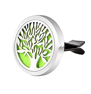 TONVER Aromatherapy Car Diffuser Vent Clip Essential Oil Diffuser for Car Air Freshener, 11 Refill Pads (Tree)