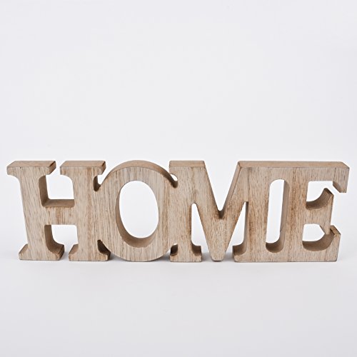 Schriftzug HOME Design Deko Objekt Holz braun Sprüche Zitate (9x30x2cm) - 3