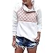 Produktbild TianWlio Frauen Hoodie Kapuzenpullover Oberteil Strickjacke Pulli Fleecepullover Wollpullover Langarm Mode Lässige Flanell Patchwork Langarm Sweatshirt Pullover Shirt Tops Bluse