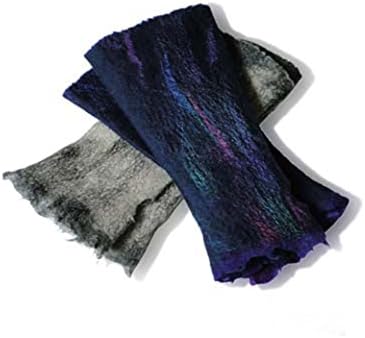 Artfelt wristwarmer (fingerless gloves) wet felt kit. One grey pair and one navy pair.