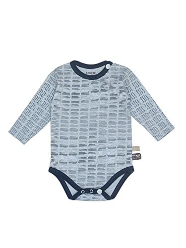 Snoozebaby Romper LS Hand Stripe, Size 56, Indigo Blue