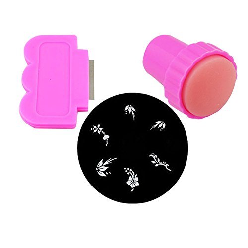 10 x Nailart Nail Art Stamping Metallplatten Schablonen Fingernagel 70 Mixed Designs mit Stamp & Scraper Tool von Boolavard® TM - 6